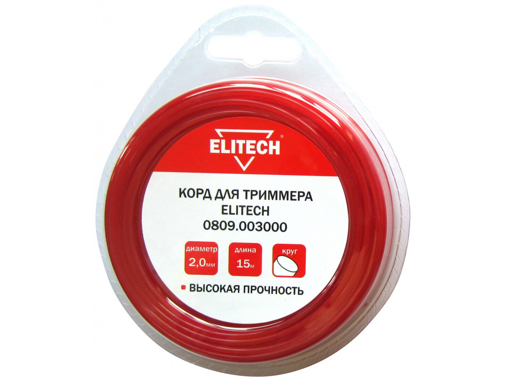 Корд для триммера ELITECH 0809.003000 0809.003000 176820 в фирменном магазине Elitech