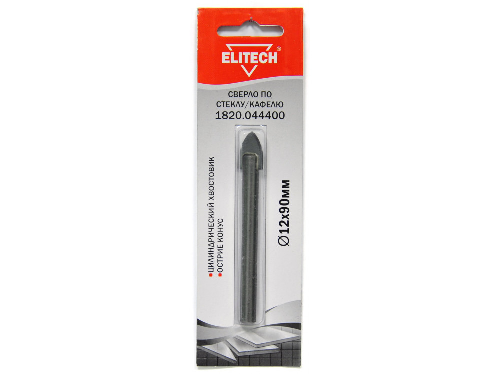 Сверло ELITECH 12х90мм стекло 1820.044400 1820.044400 187556 в фирменном магазине Elitech