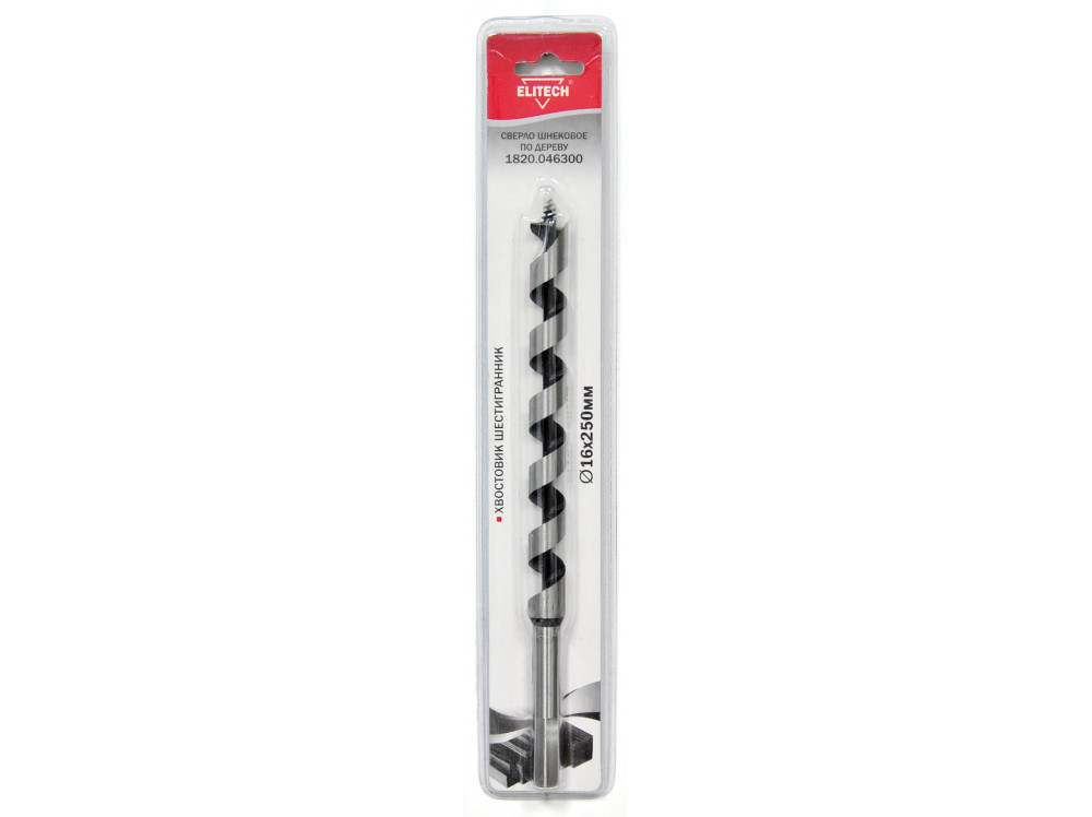 Сверло ELITECH 16х250мм HEX шнек 1820.046300 1820.046300 187575 в фирменном магазине Elitech