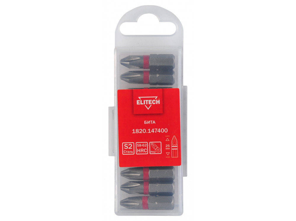Бита ELITECH PH2 25мм 1шт 1820.147400 1820.147400 204233 в фирменном магазине Elitech