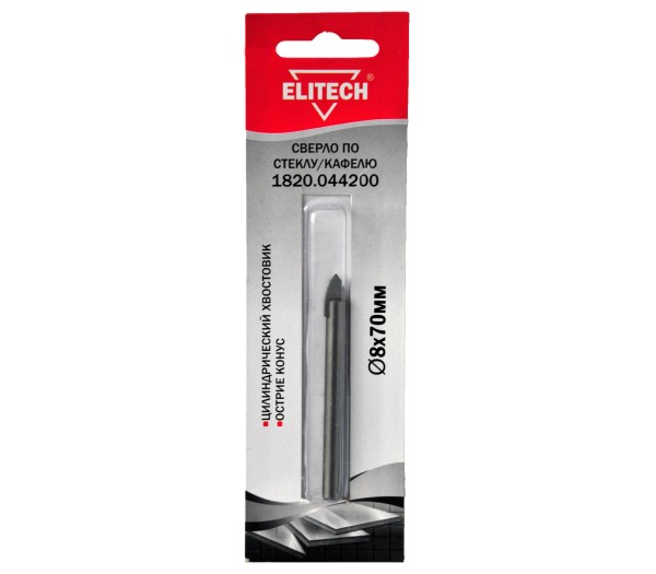 Сверло ELITECH 8х70мм стекло 1820.044200