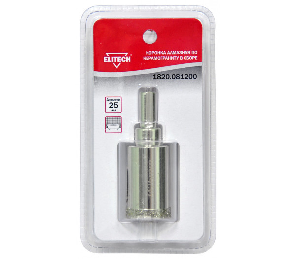 Коронка ELITECH алмазная 25мм 1820.081200
