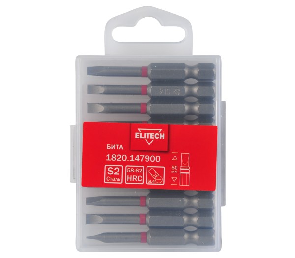 Бита ELITECH SL4 50мм 1шт 1820.147900